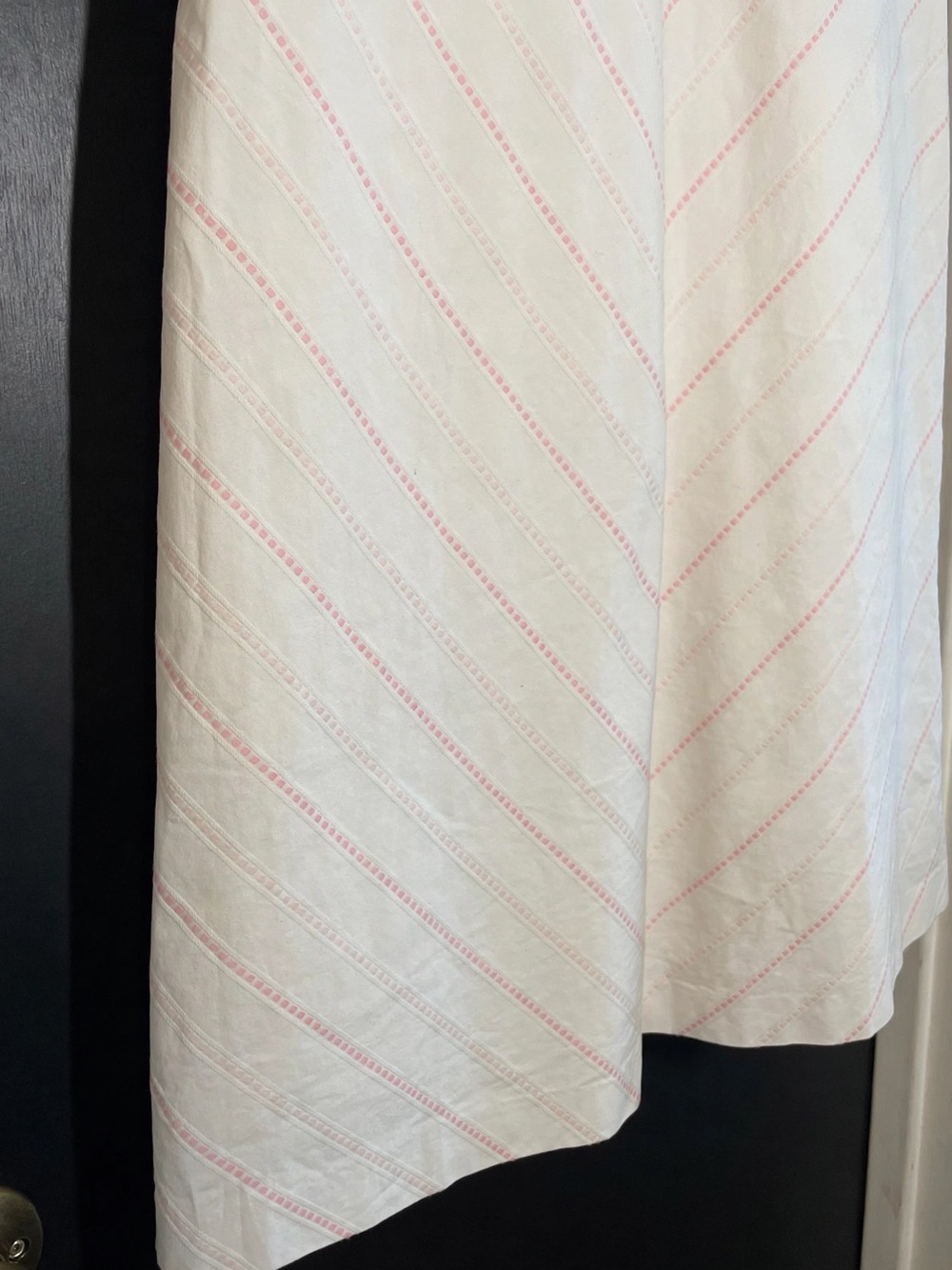 Casual Corner 100% Cotton Fully Lined White Pink Striped Sundress Size 12 - Picture 6 of 16